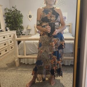 Alexa B Nites multi-colored dress